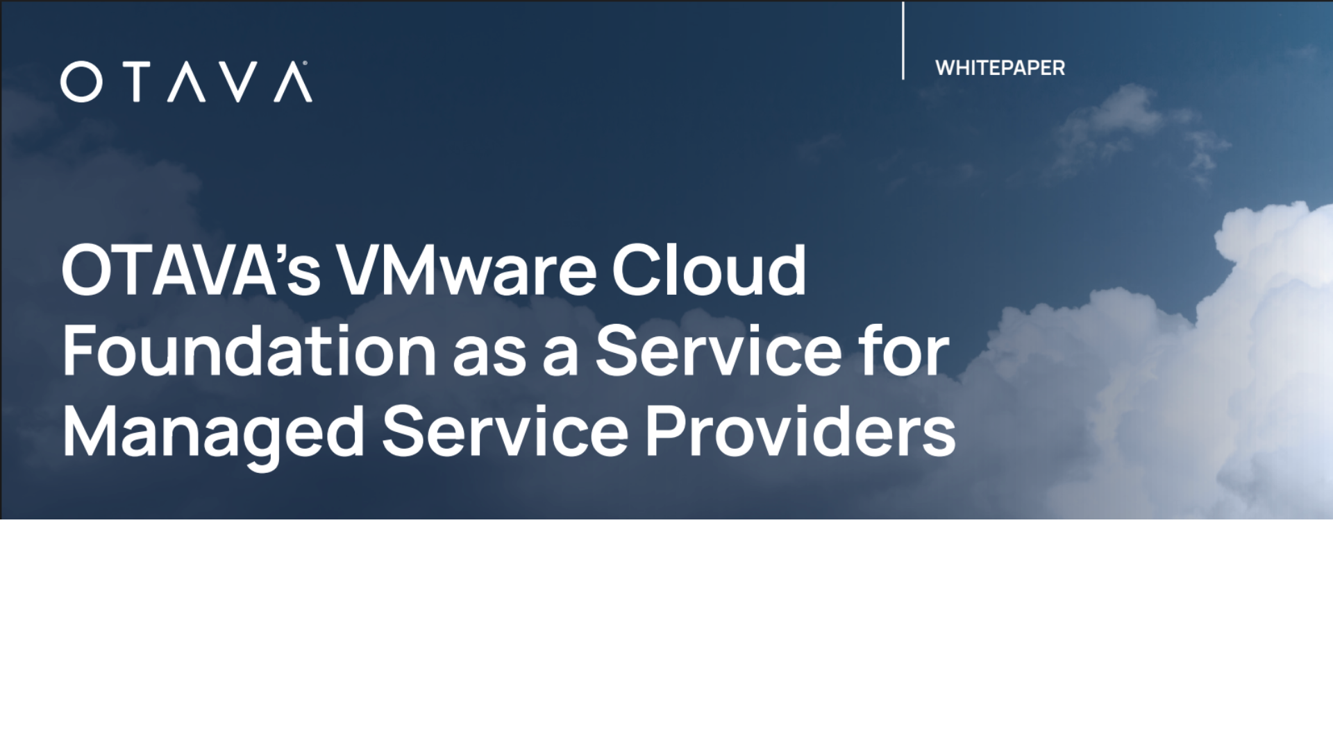 OTAVA’s VCF as a Service for MSPs